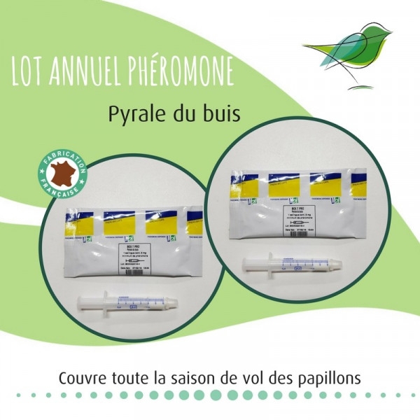 Lot annuel Phéromone Pyrale du Buis Lot annuel Phéromone Pyrale du Buis
