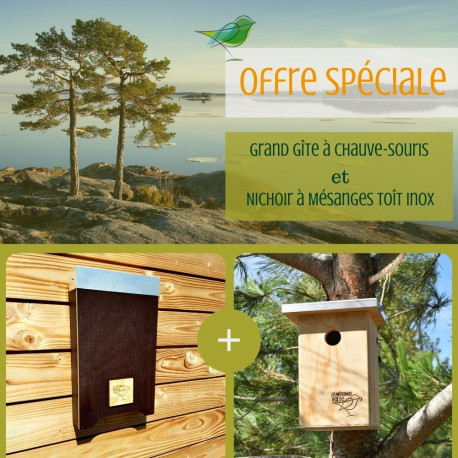 Pack Gîte+Nichoir (Chenilles Pin & Chêne)